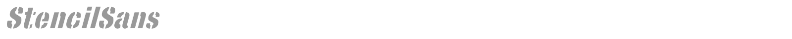 StencilSans font preview