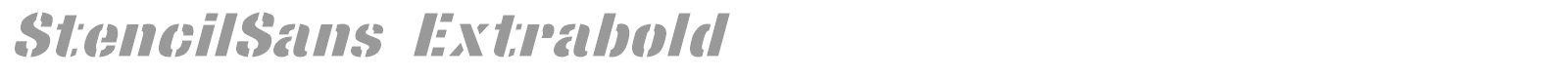StencilSans font preview