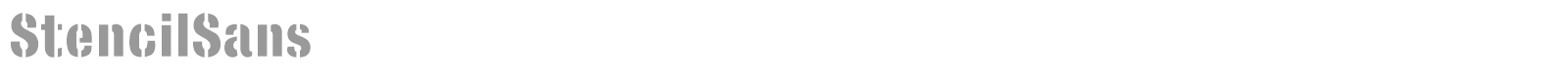 StencilSans font preview