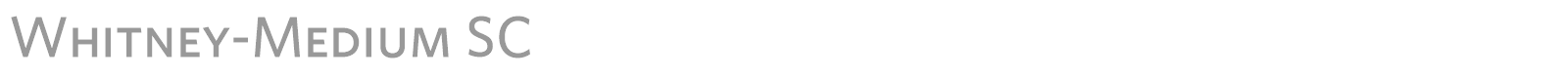 Whitney-Medium SC font preview