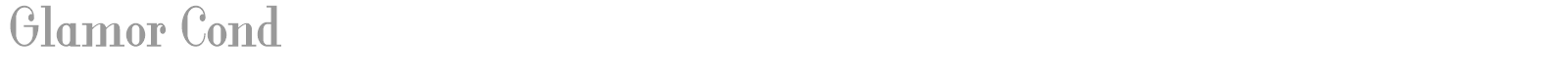 Glamor Cond font preview