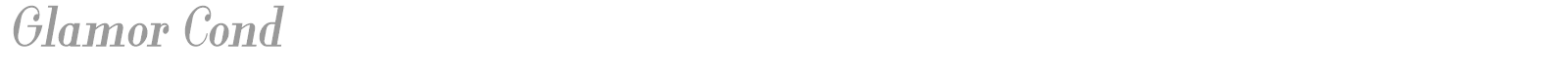 Glamor Cond font preview
