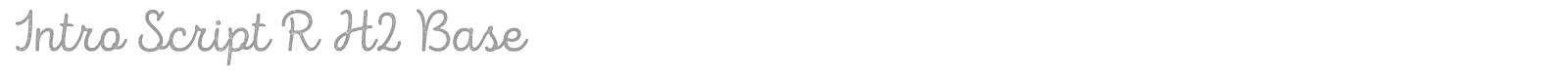 Intro Script R font preview
