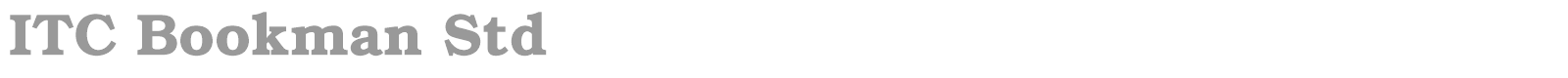 ITC Bookman Std font preview