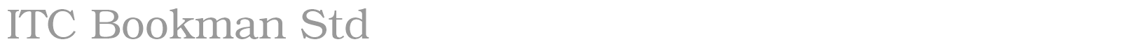 ITC Bookman Std font preview