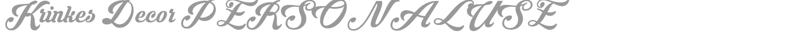 Krinkes Decor PERSONAL USE font preview