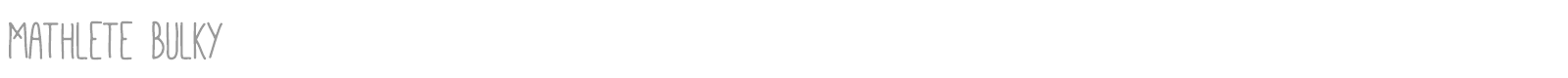 Mathlete font preview