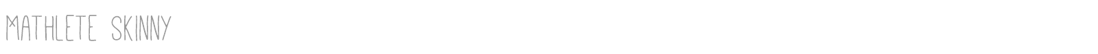 Mathlete font preview