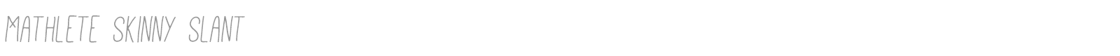 Mathlete font preview