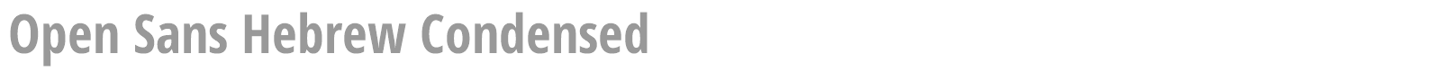 Open Sans Hebrew Condensed font preview