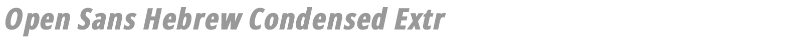 Open Sans Hebrew Condensed font preview