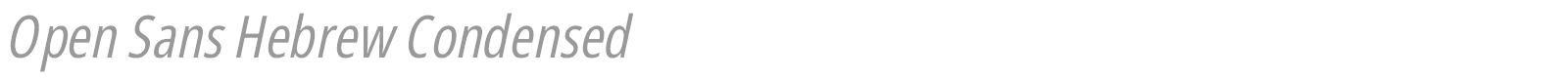 Open Sans Hebrew Condensed font preview