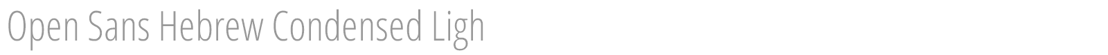 Open Sans Hebrew Condensed font preview