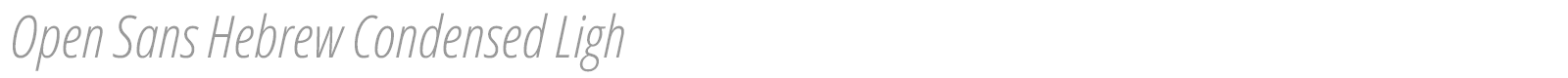Open Sans Hebrew Condensed font preview
