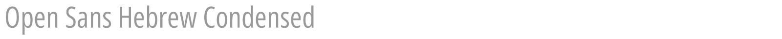 Open Sans Hebrew Condensed font preview