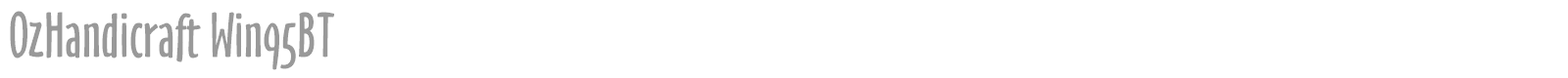 OzHandicraft Win95BT font preview