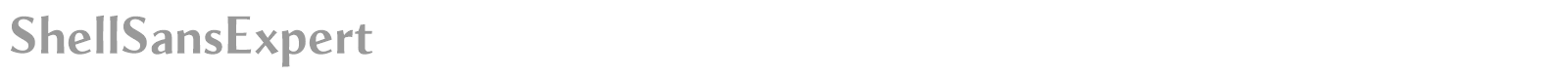 ShellSansExpert font preview