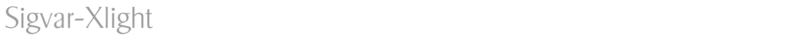 Sigvar-Xlight font preview