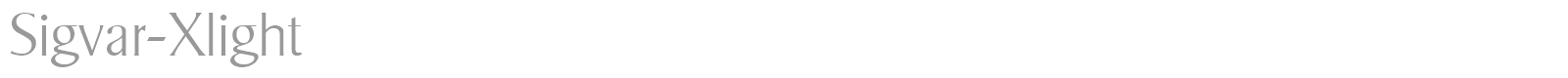 Sigvar-Xlight font preview
