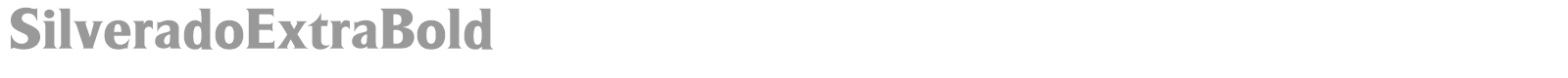 SilveradoBold font preview