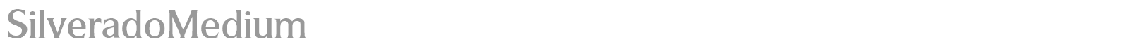 SilveradoBold font preview