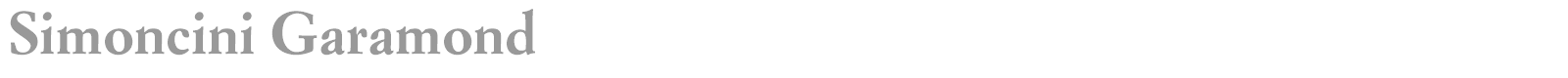 Simoncini Garamond font preview