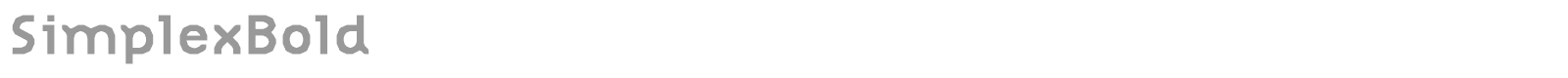 SimplexBold font preview