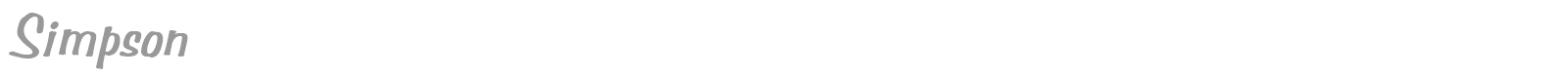 Simpson font preview