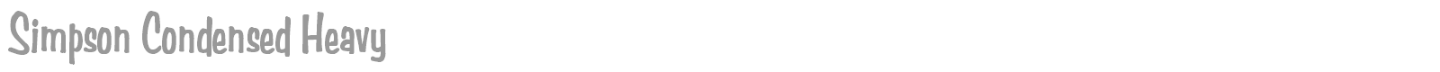 Simpson font preview