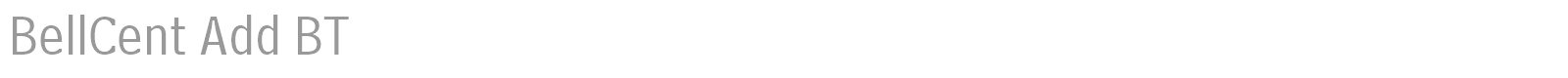 BellCent Add BT font preview