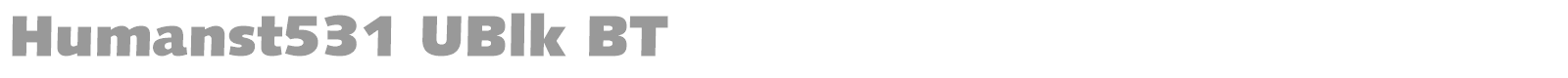 Humanst531 UBlk BT font preview