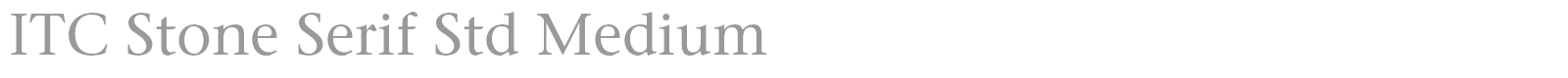 ITC Stone Serif Std font preview