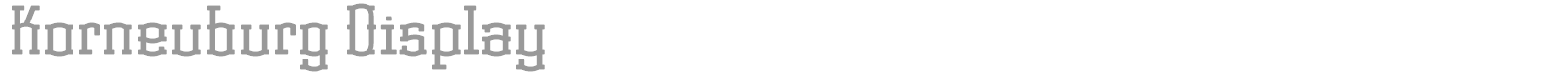 Korneuburg Display font preview