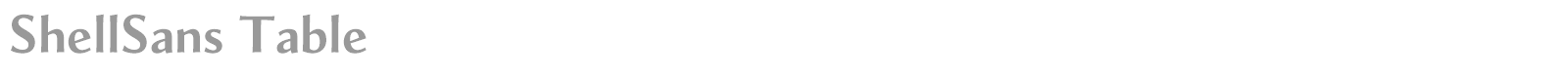 ShellSans font preview