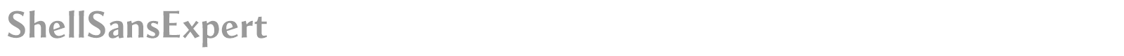 ShellSans font preview