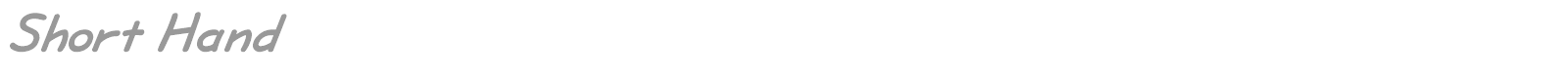 Short Hand font preview