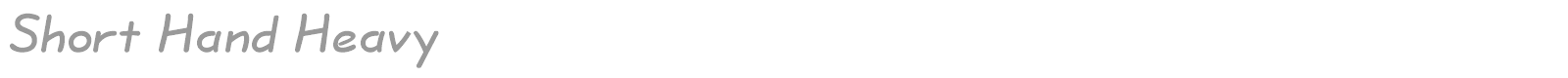 Short Hand font preview