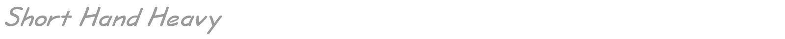 Short Hand font preview