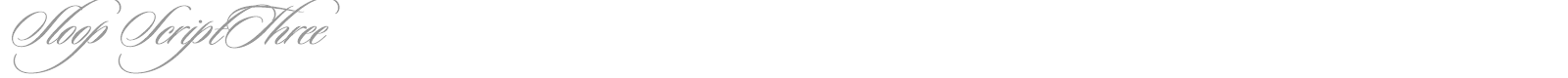 Sloop ScriptThree font preview