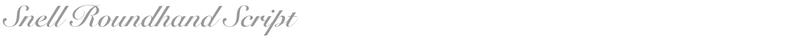 Snell Roundhand font preview