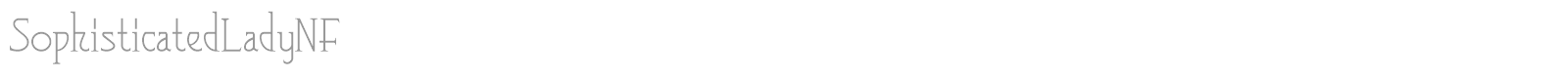 SophisticatedLadyNF font preview