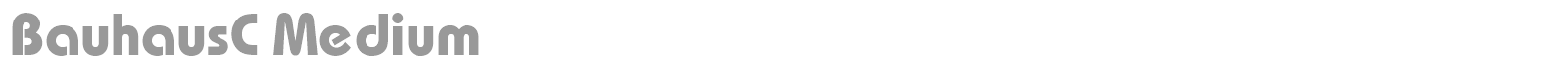 BauhausC Medium font preview