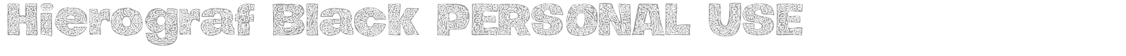 Hierograf PERSONAL USE font preview
