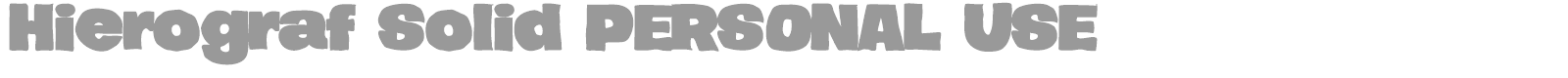 Hierograf PERSONAL USE font preview