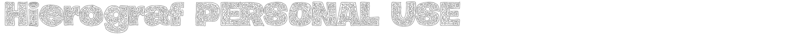 Hierograf PERSONAL USE font preview