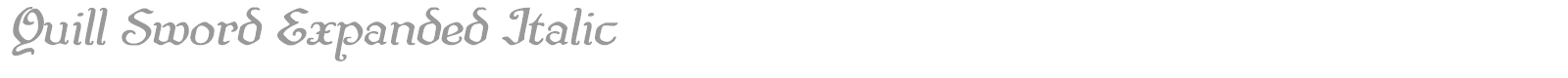 Quill Sword Expanded Italic font preview