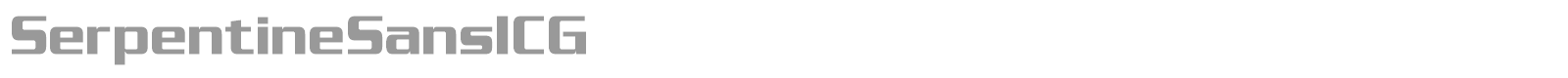 SerpentineSansICG font preview