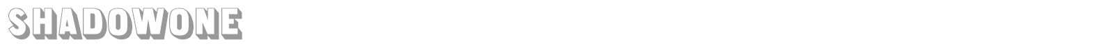 Shadowone font preview