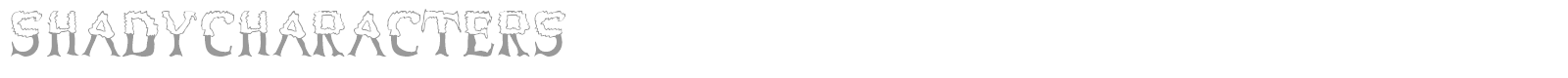 ShadyCharacters font preview