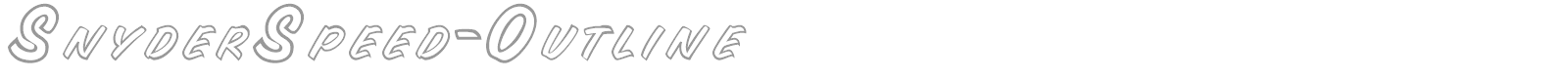 SnyderSpeed-Outline font preview
